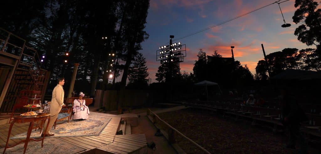 Side-view of the Importance of Being Earnest Performance Stage