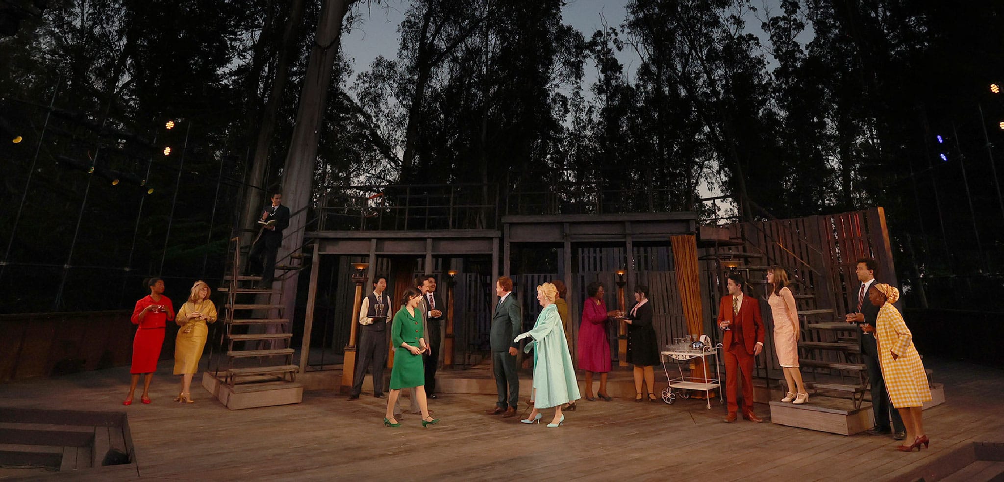 Set of Hamlet with cast, performance 2024